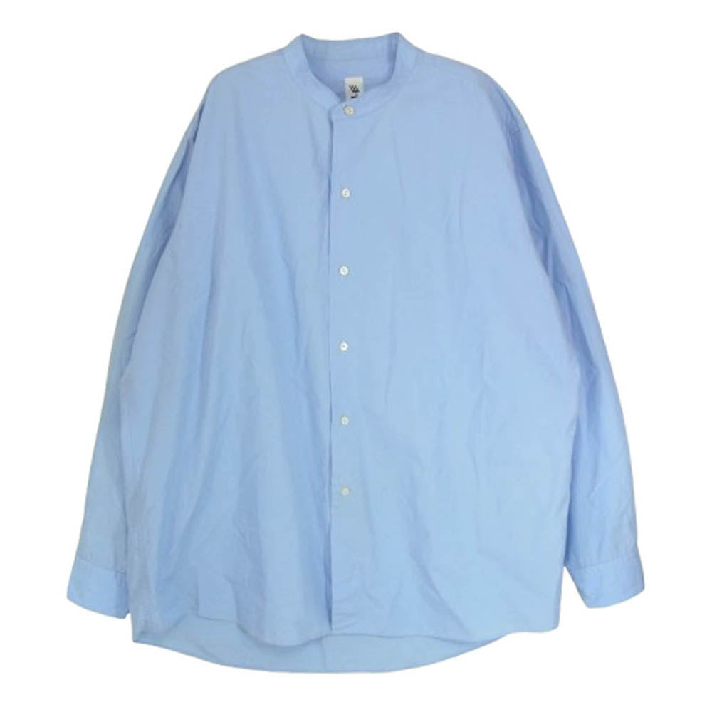エルイー 22-050-053-2490-1-0 BAND Collar shirts バンド カラー 長袖 シャツ ブルー ライトブルー系 2【中古】