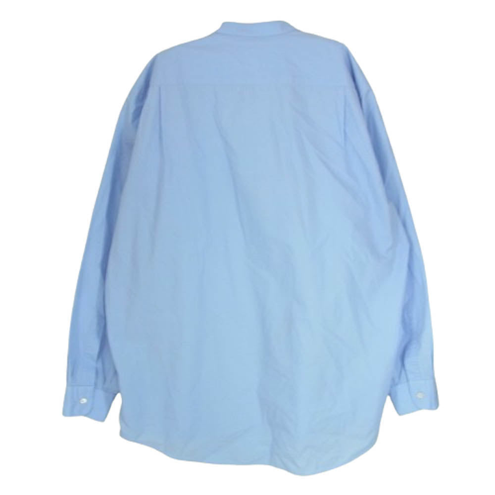 エルイー 22-050-053-2490-1-0 BAND Collar shirts バンド カラー 長袖 シャツ ブルー ライトブルー系 2【中古】