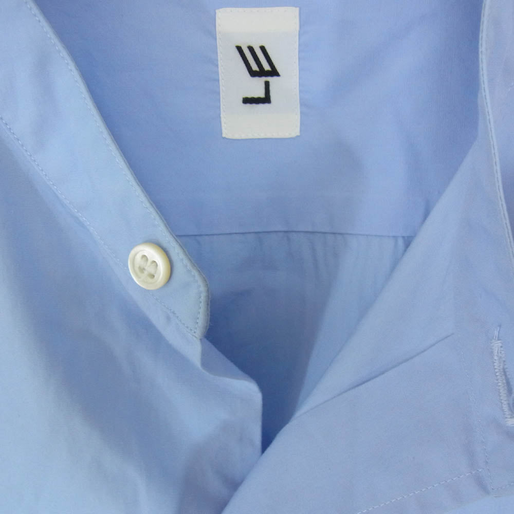 エルイー 22-050-053-2490-1-0 BAND Collar shirts バンド カラー 長袖 シャツ ブルー ライトブルー系 2【中古】