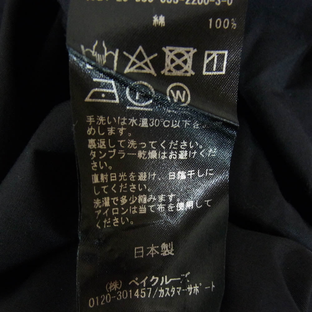 エルイー 20-050-053-2200-3-0 WIDE Reguler Shirts レギュラー カラー 長袖 シャツ ブラック系 2【中古】