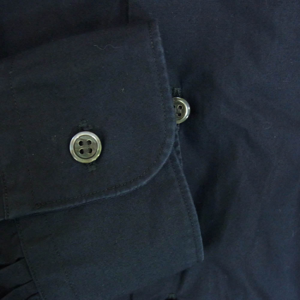 エルイー 22-050-053-2490-1-0 BAND Collar shirts バンド カラー 長袖 シャツ ネイビー系 2【中古】