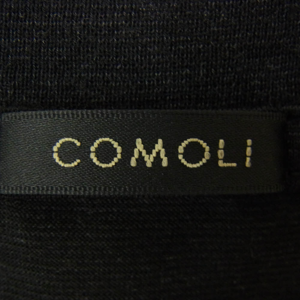 COMOLI コモリ 25SS B01-05015 サマーウール 長袖 クルー Tシャツ チャコール系 2【新古品】【未使用】【中古】