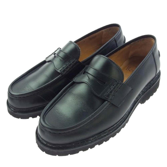 Berwick バーウィック 5293BCVL BOX CALF ヴィブラムヴィライト ソール コイン ローファー ブラック系 UK7/26cm【中古】
