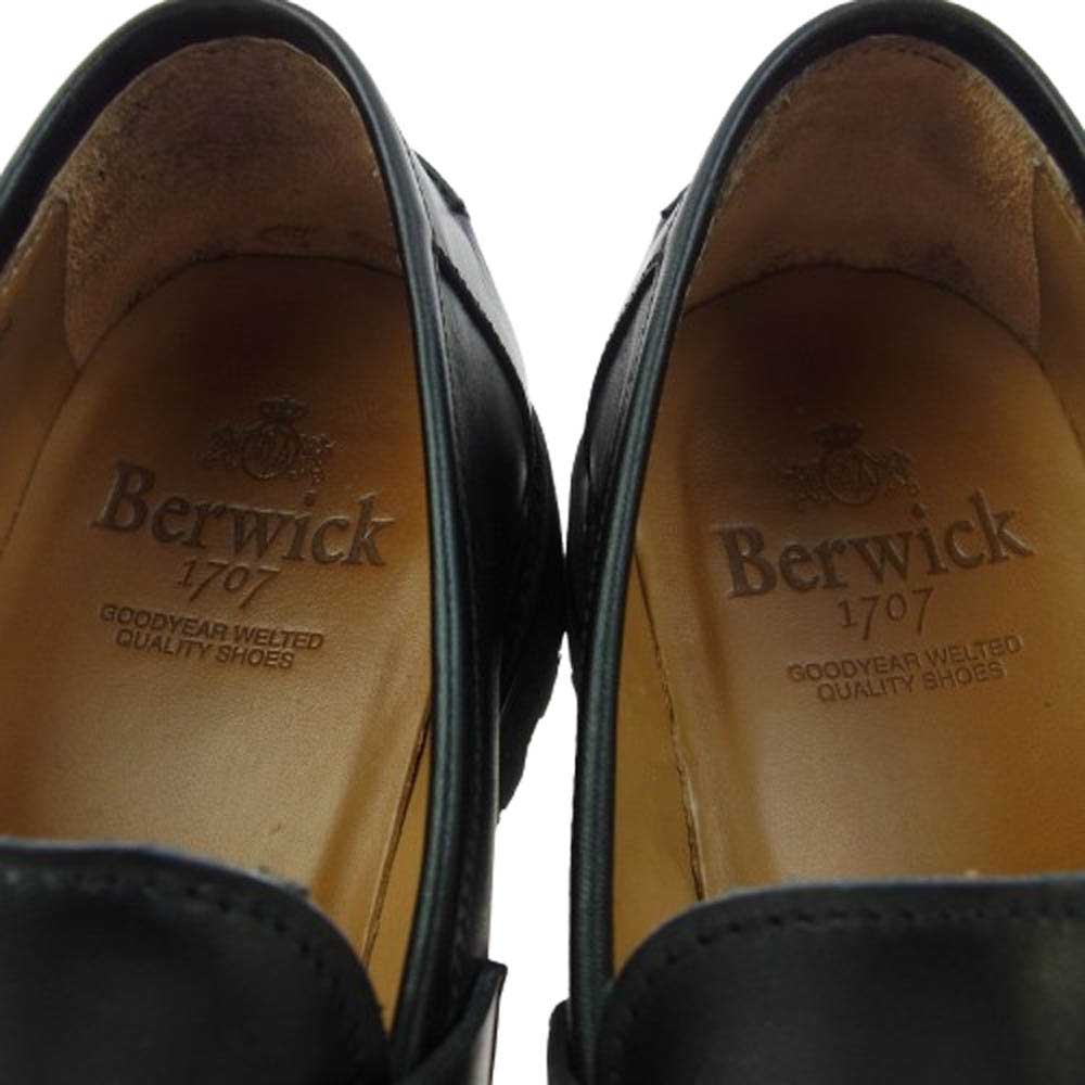 Berwick バーウィック 5293BCVL BOX CALF ヴィブラムヴィライト ソール コイン ローファー ブラック系 UK7/26cm【中古】