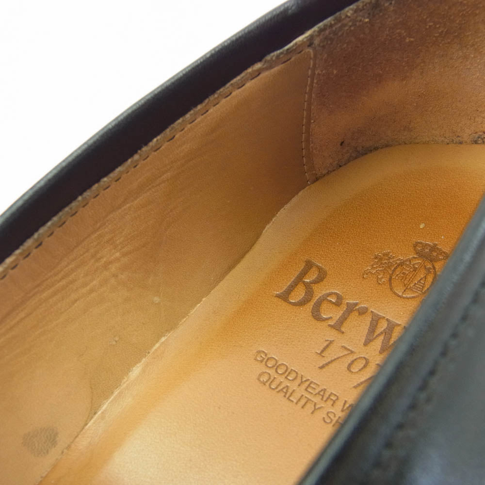 Berwick バーウィック 5293BCVL BOX CALF ヴィブラムヴィライト ソール コイン ローファー ブラック系 UK7/26cm【中古】