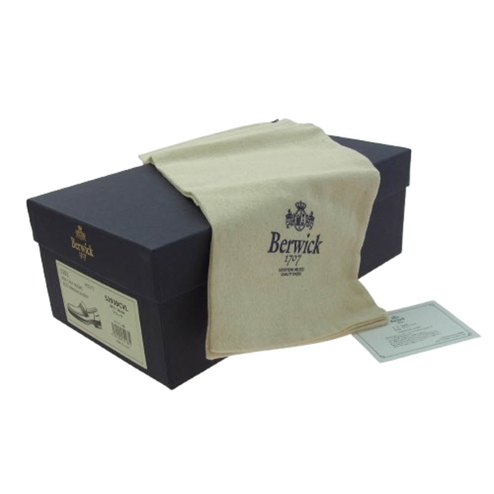 Berwick バーウィック 5293BCVL BOX CALF ヴィブラムヴィライト ソール コイン ローファー ブラック系 UK7/26cm【中古】