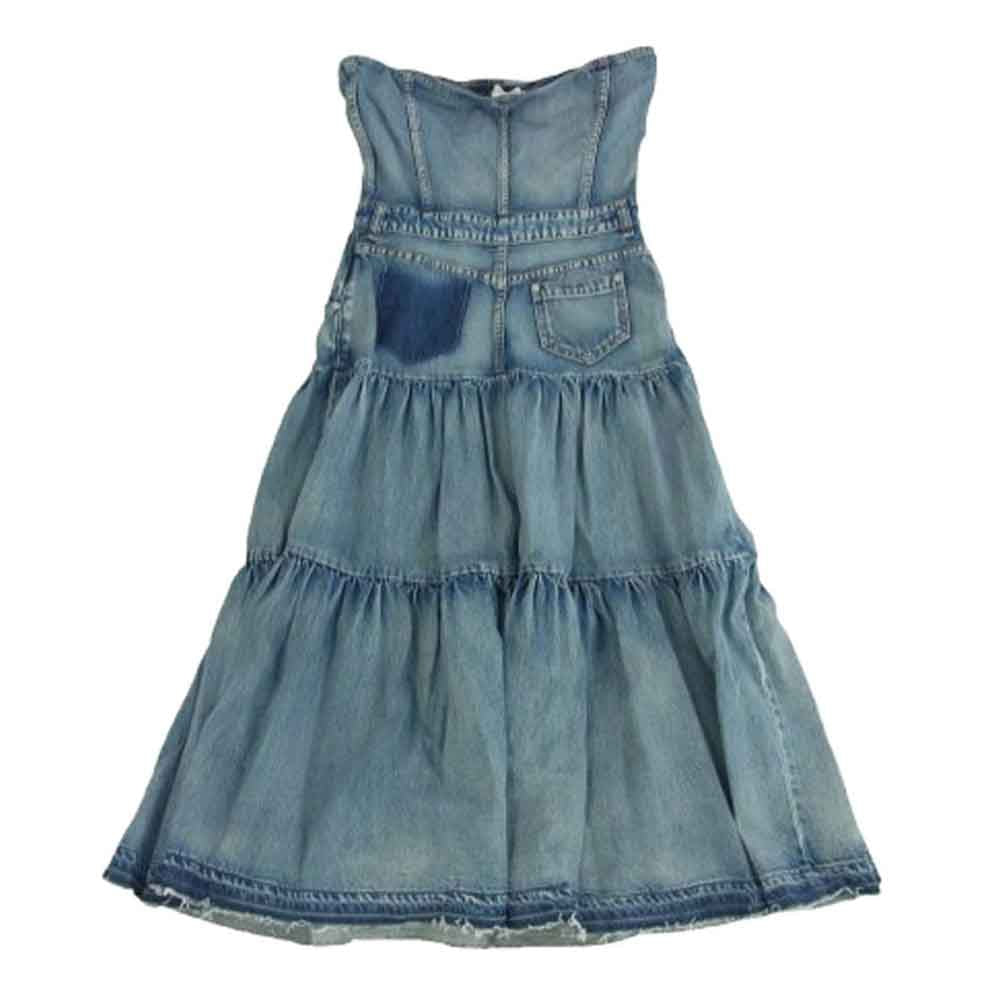 VALENTINO ヴァレンティノ DENIM DRESS デニム ドレス ワンピース インディゴブルー系 42【極上美品】【中古】
