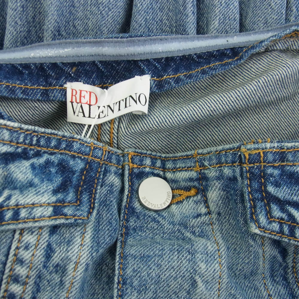 VALENTINO ヴァレンティノ DENIM DRESS デニム ドレス ワンピース インディゴブルー系 42【極上美品】【中古】