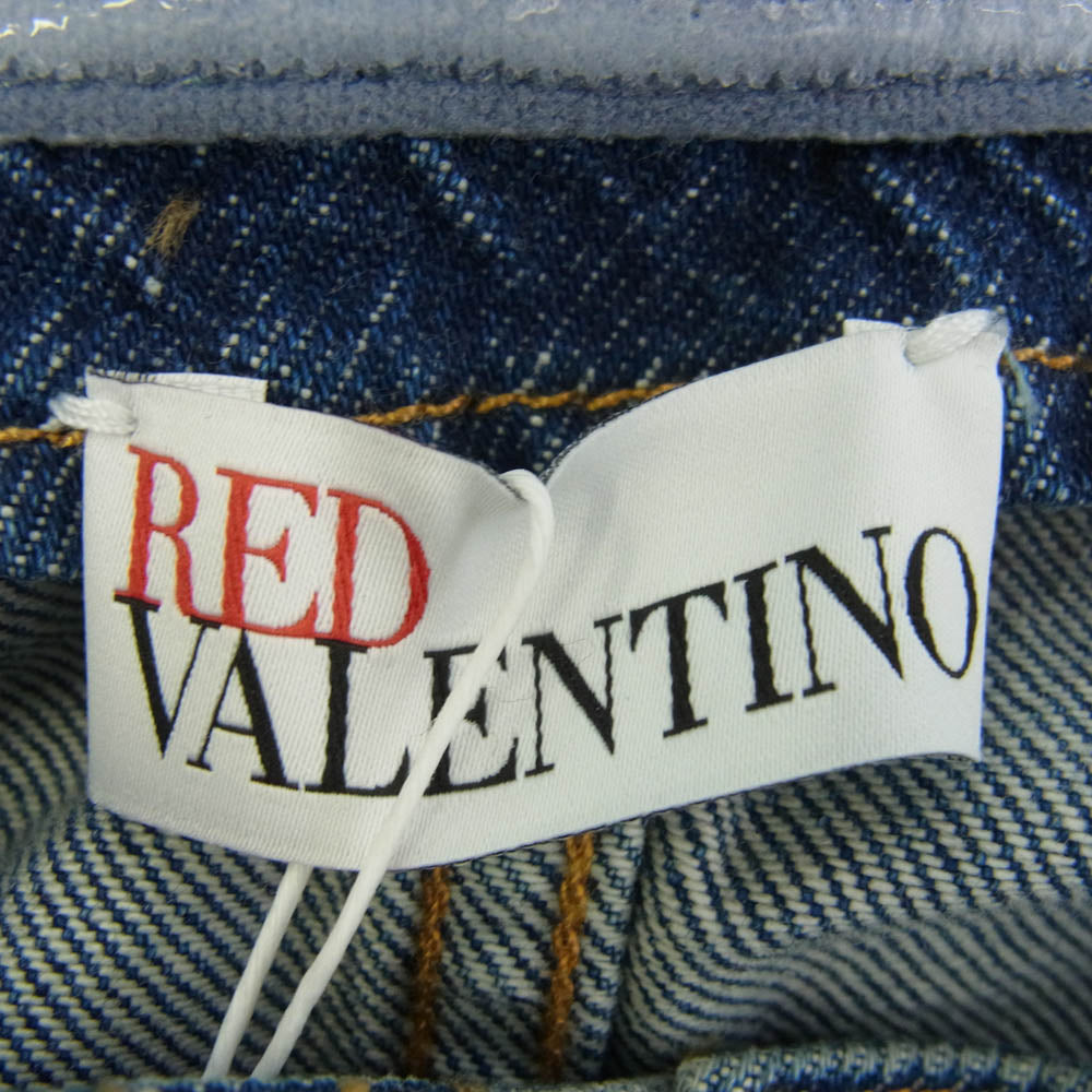 VALENTINO ヴァレンティノ DENIM DRESS デニム ドレス ワンピース インディゴブルー系 42【極上美品】【中古】