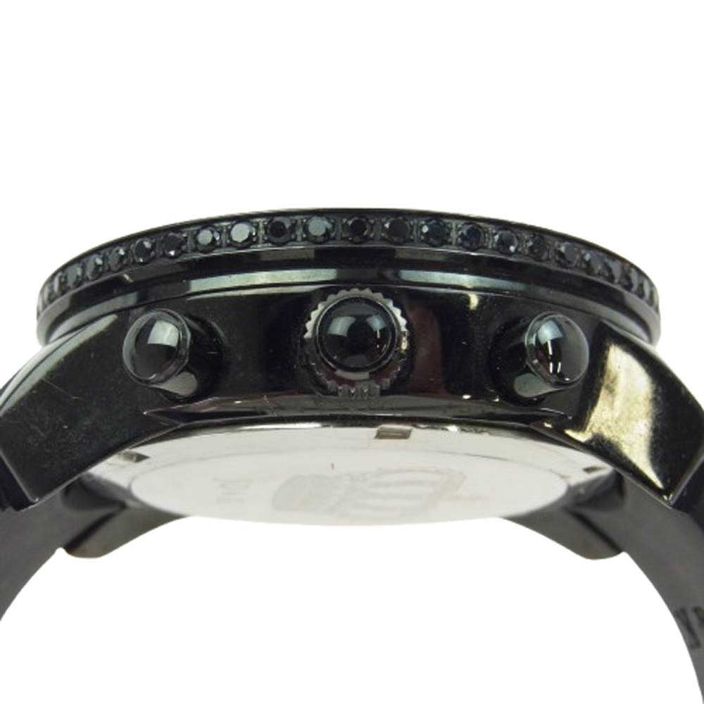 Justin Davis ジャスティンデイビス KIYOHARU 清春 コラボ クロノグラフ ウォッチ 時計 ブラック系【中古】