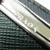 PRADA プラダ サフィアーノ レザー ブローチ ブラック系【中古】
