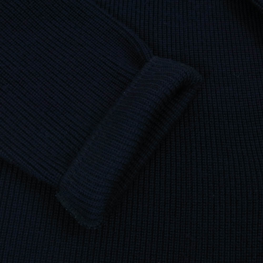 LARDINI ラルディーニ 24AW KN.1803 新型ブートニエール付き ウール ニット ジャケット ダークネイビー系 L【中古】