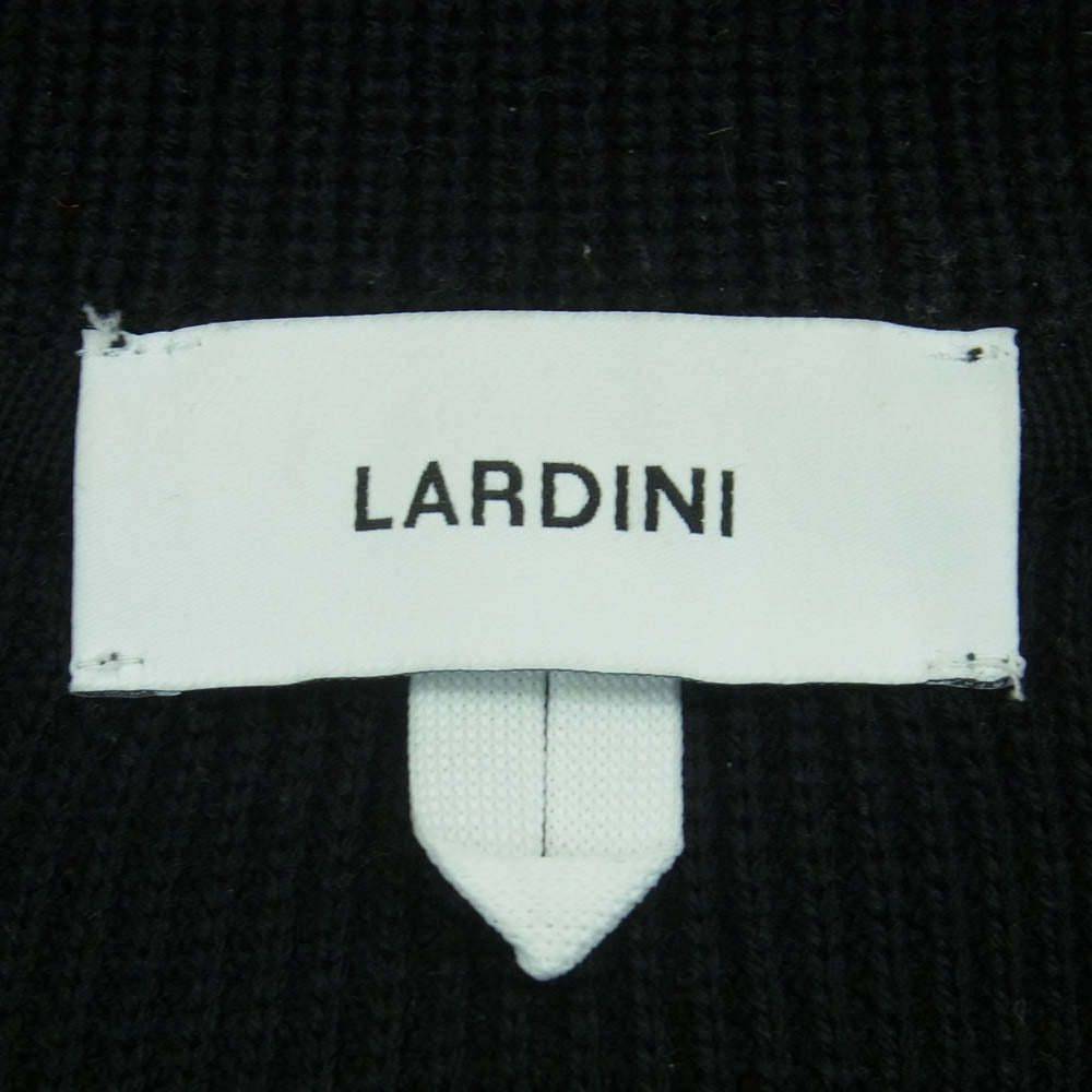 LARDINI ラルディーニ 24AW KN.1803 新型ブートニエール付き ウール ニット ジャケット イタリア製 ブラック系 L【中古】