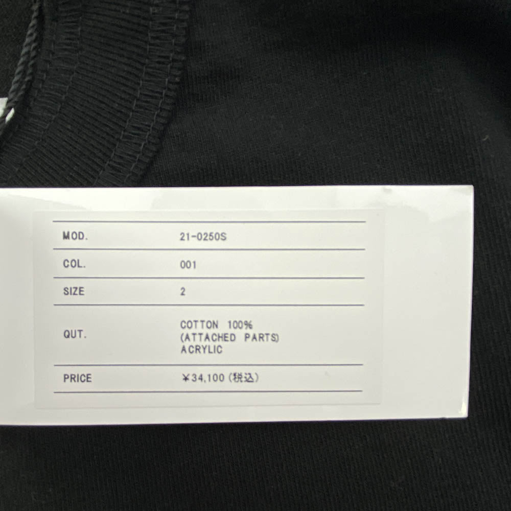 Sacai サカイ 21AW 21-0250S Jean Paul Gaultier ジャン ポール ゴルチエ Enfants Terribles Emblem T-Shirt エンブレムパッチ 半袖 Tシャツ ブラック系 2【極上美品】【中古】