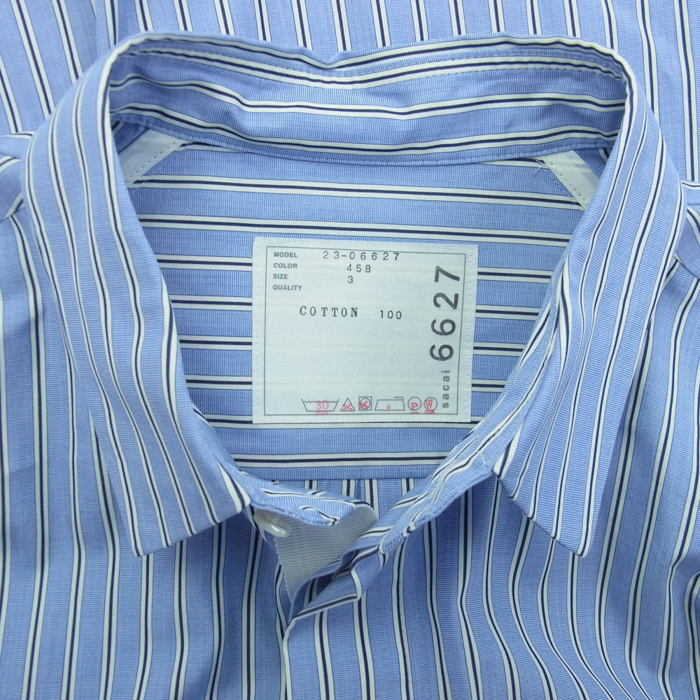 Sacai サカイ 23-06627 Thomas Mason Cotton Poplin Dress ストライプ