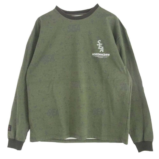 WIND AND SEA ウィンダンシー 23AW S_E_A DN-CAMO L/S TEE ロングスリーブ 長袖 Tシャツ グリーン系 M【中古】