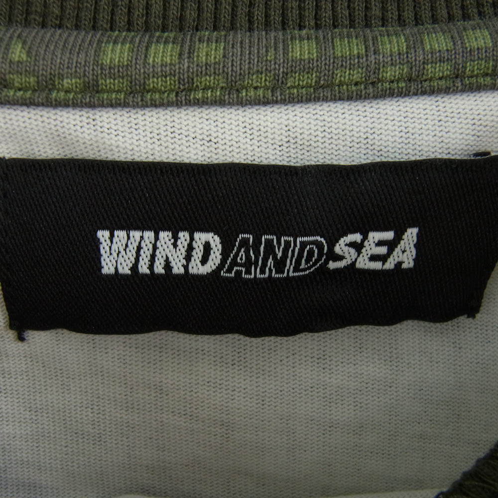 WIND AND SEA ウィンダンシー 23AW S_E_A DN-CAMO L/S TEE ロングスリーブ 長袖 Tシャツ グリーン系 M【中古】