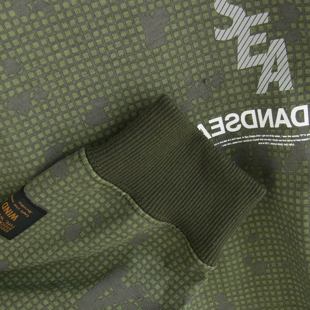 WIND AND SEA ウィンダンシー 23AW S_E_A DN-CAMO L/S TEE ロングスリーブ 長袖 Tシャツ グリーン系 M【中古】