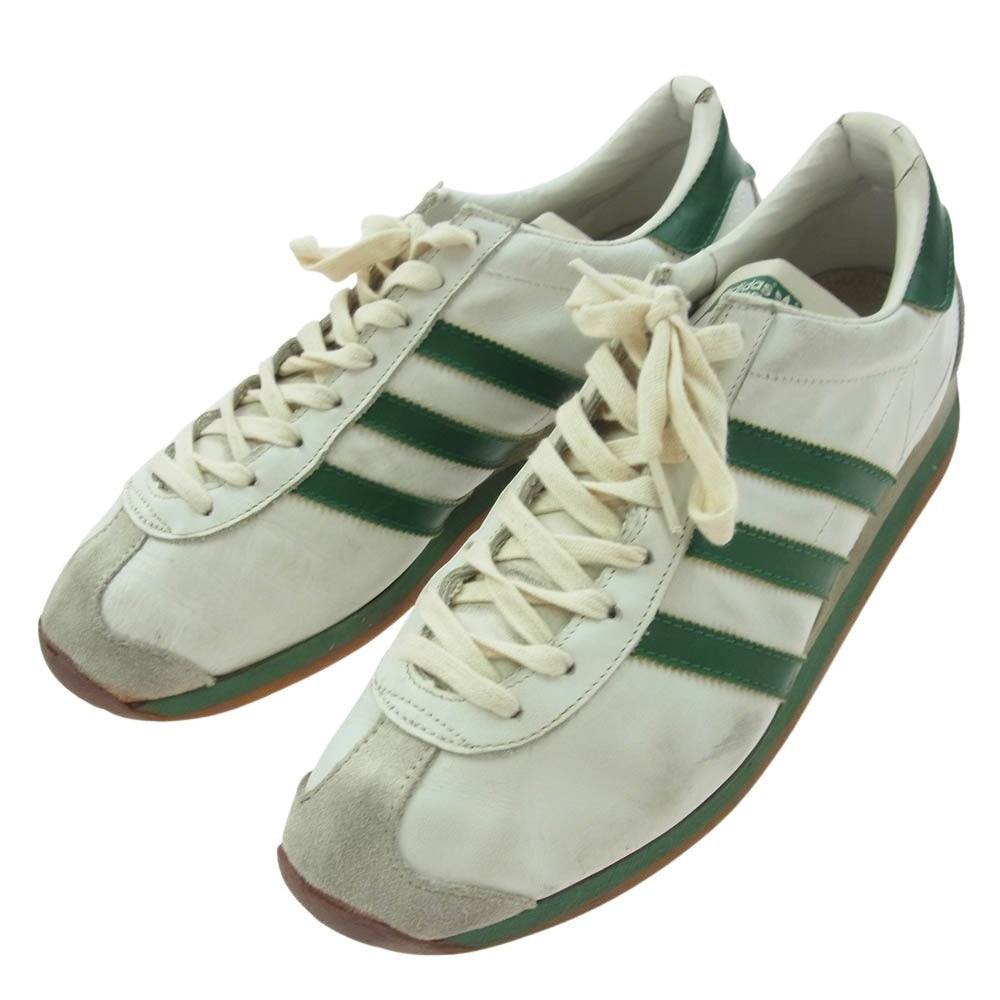 adidas アディダス フランス製 80s Country カントリー ローカット スニーカー ホワイト系 グリーン系 42 2/3【中古】