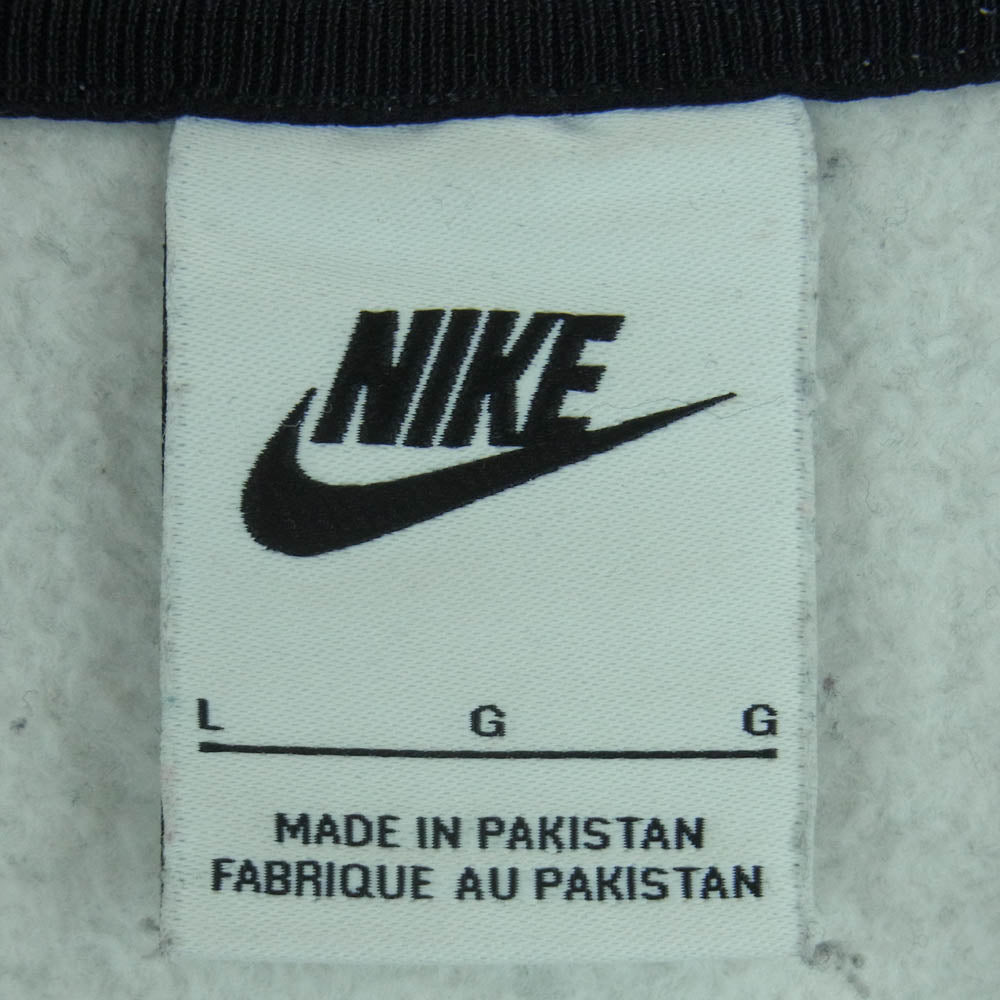 NIKE ナイキ DO9337-063 STUSSY ステューシー FLEECE CREW GREY ロゴ刺繍 フリース クルーネック スウェット トレーナー グレー系 L【中古】