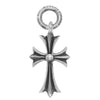 CHROME HEARTS クロムハーツ（原本無） TINY CH CROSS タイニーCHクロス チャーム ペンダント トップ シルバー系【中古】