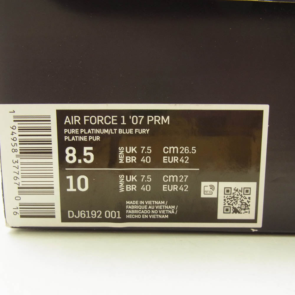 NIKE ナイキ DJ6192-001 Air Force 1 Low Pure Platinum エアフォース1 ロー ピュアプラチナム ローカット スニーカー グレー系 26.5cm【新古品】【未使用】【中古】