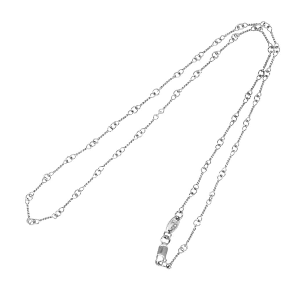 CHROME HEARTS クロムハーツ（原本無） 18KWG NECKCHAIN T 16inch ホワイトゴールド ツイストチェーン 16インチ ネックレス シルバー系【中古】