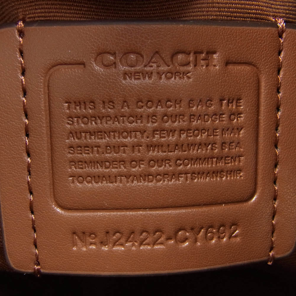 COACH コーチ CY692 チェリー プリント シグネチャー キャンバス ローアン サッチェル バッグ ブラウン系 レッド系【新古品】【未使用】【中古】