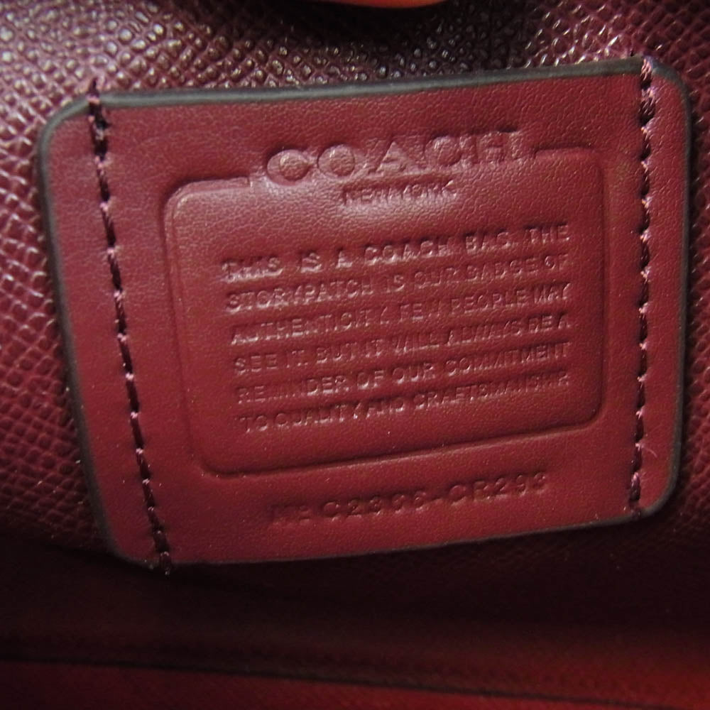 COACH コーチ CR293 モリー トート 25・チェリー プリント バッグ ピンク系【美品】【中古】