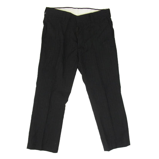 WACKO MARIA ワコマリア ストライプ スラックス パンツ ブラック系 S【中古】