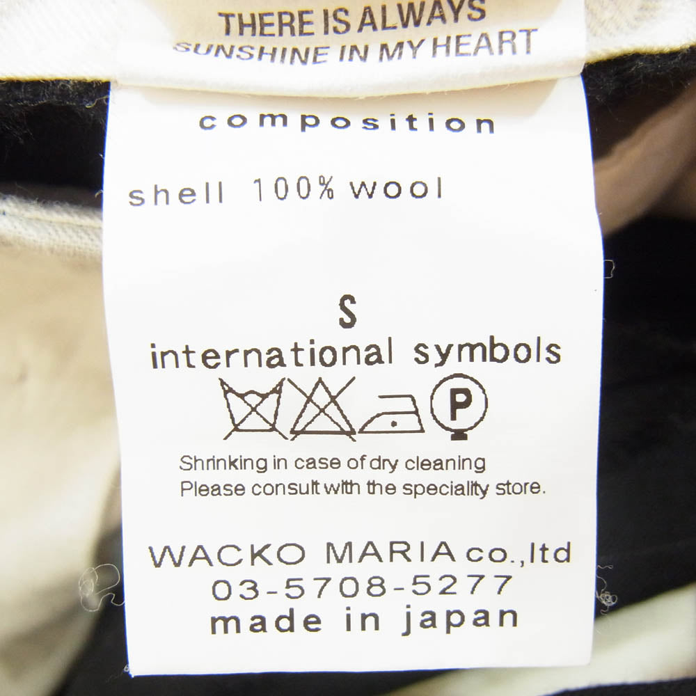 WACKO MARIA ワコマリア ストライプ スラックス パンツ ブラック系 S【中古】