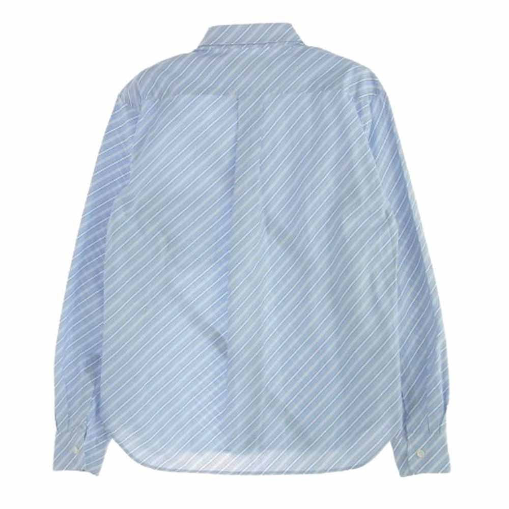 COMME des GARCONS HOMME DEUX コムデギャルソンオムドゥ 20AW DF-B027 ストライプ 長袖 シャツ ブルー系 XS【中古】