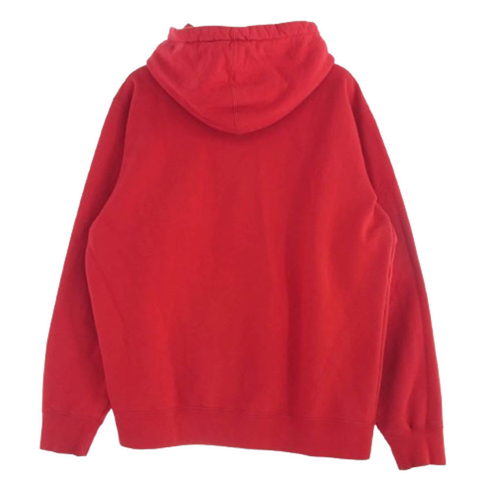 Supreme シュプリーム 19SS Chest Stripe Logo Hooded Sweatshirt チェスト ストライプ ロゴ フーデッド スウェット パーカー レッド系 L【中古】