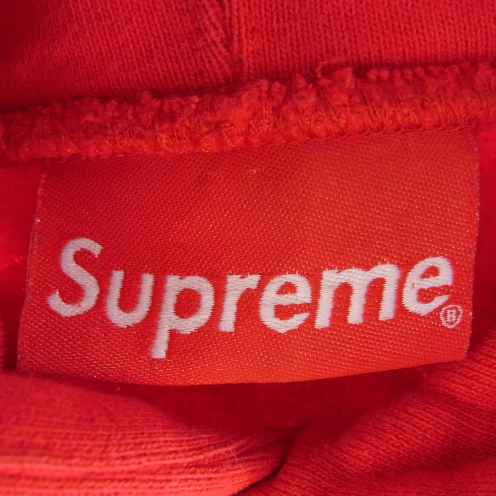 Supreme シュプリーム 19SS Chest Stripe Logo Hooded Sweatshirt チェスト ストライプ ロゴ フーデッド スウェット パーカー レッド系 L【中古】