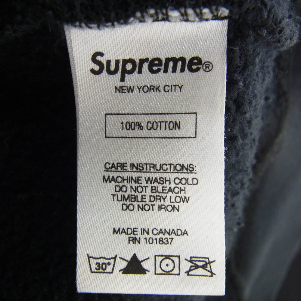 Supreme シュプリーム 19SS Toy Uzi Hooded Sweatshirt ピストル グラフィック刺繍 スウェット パーカー ブラック系 L【中古】