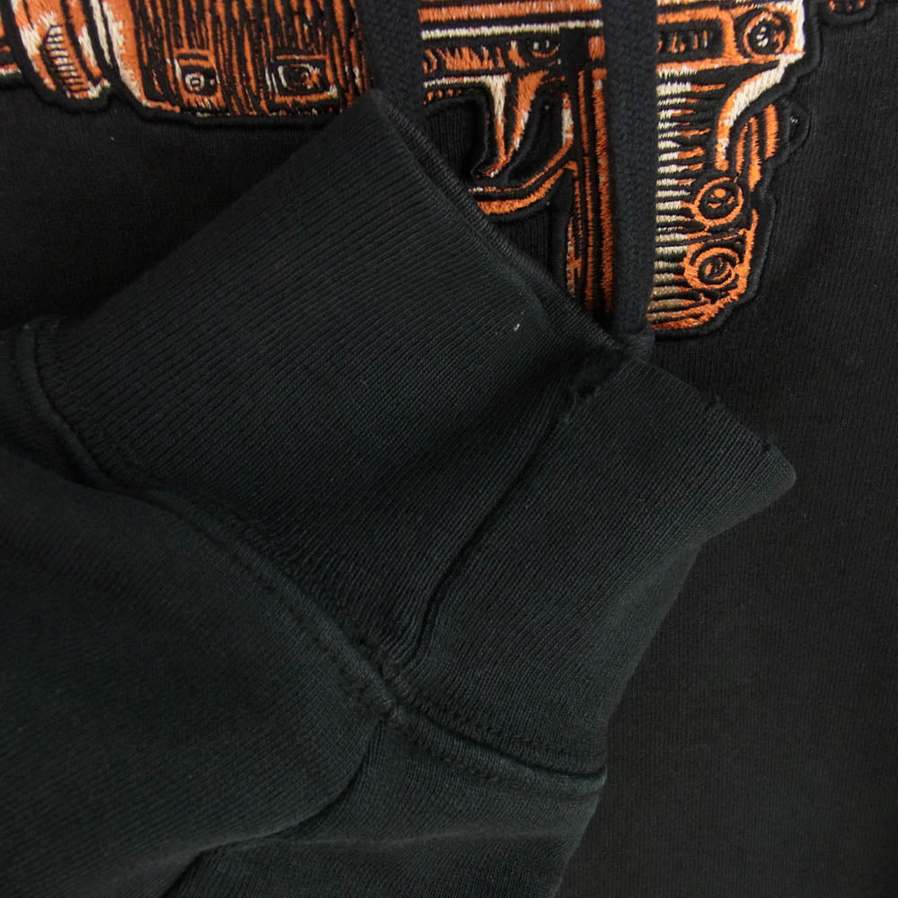 Supreme シュプリーム 19SS Toy Uzi Hooded Sweatshirt ピストル グラフィック刺繍 スウェット パーカー ブラック系 L【中古】