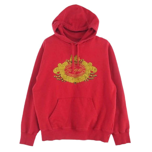 Supreme シュプリーム 18AW Love or Hate Hooded Sweatshirt ラブ オア ヘイト プルオーバー パーカー レッド系 M【中古】