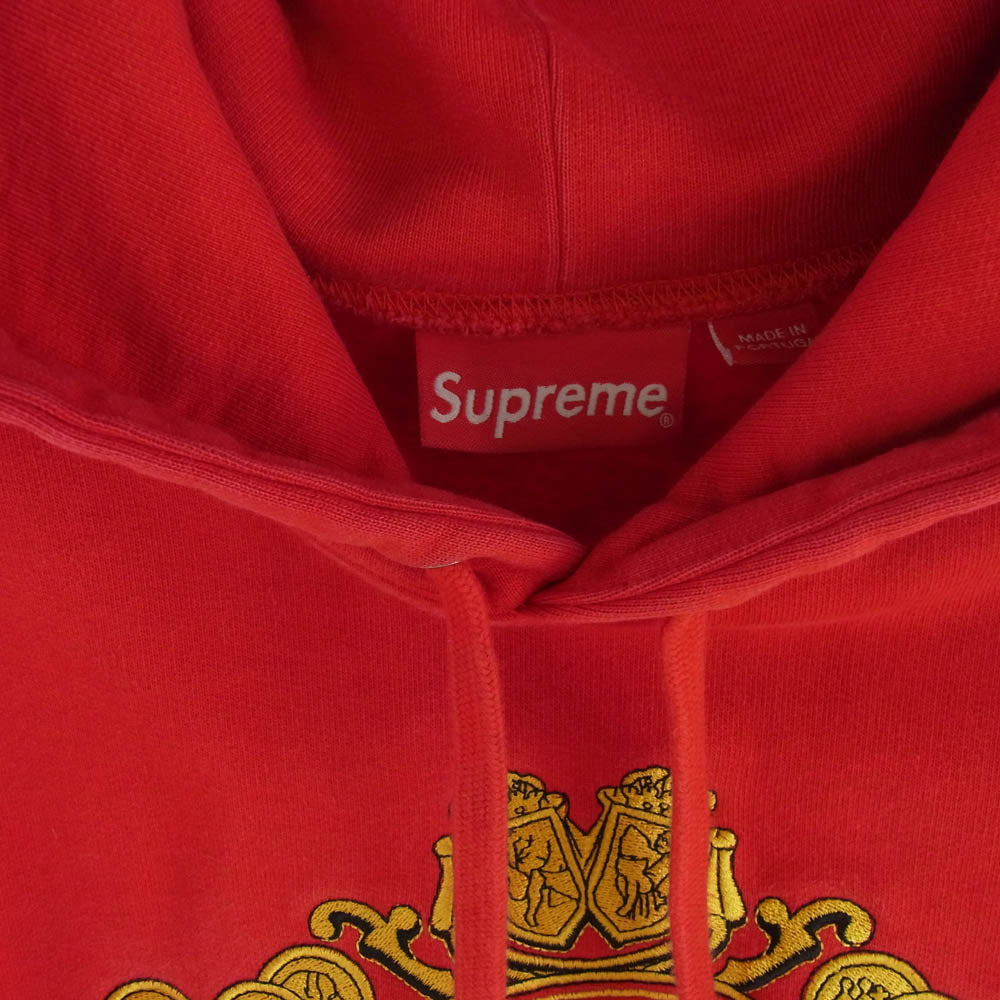 Supreme シュプリーム 18AW Love or Hate Hooded Sweatshirt ラブ オア ヘイト プルオーバー パーカー レッド系 M【中古】