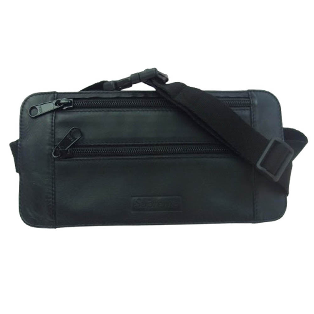 Supreme シュプリーム 19SS Leather Waist Shoulder Pouch Bag レザー ウエスト ショルダー バッグ ポーチ ブラック系【中古】