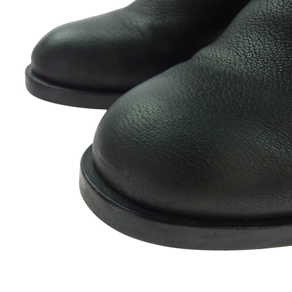 Tory Burch トリーバーチ HASTINGS 85MM BOOTIE SILK GOAT アンクル ベルト ヒール ブーツ ブラック系 7M【中古】