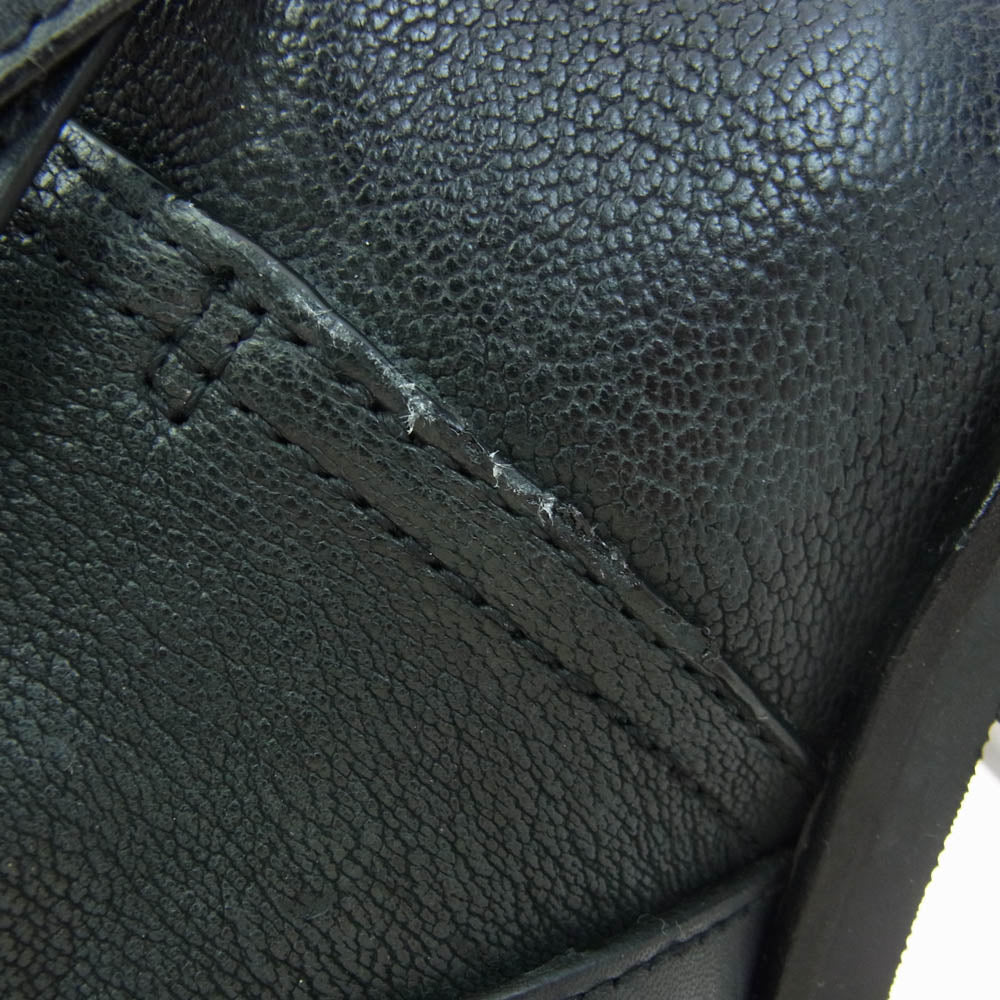 Tory Burch トリーバーチ HASTINGS 85MM BOOTIE SILK GOAT アンクル ベルト ヒール ブーツ ブラック系 7M【中古】