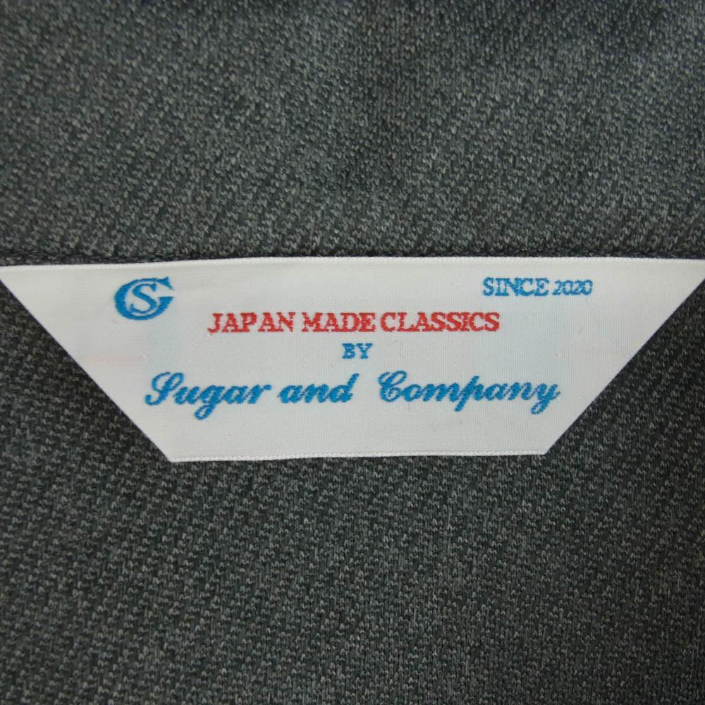シュガーアンドコー SGR-SH15 beach resort shirt 半袖 オープンカラー シャツ グレー グレー系 M【新古品】【未使用】【中古】