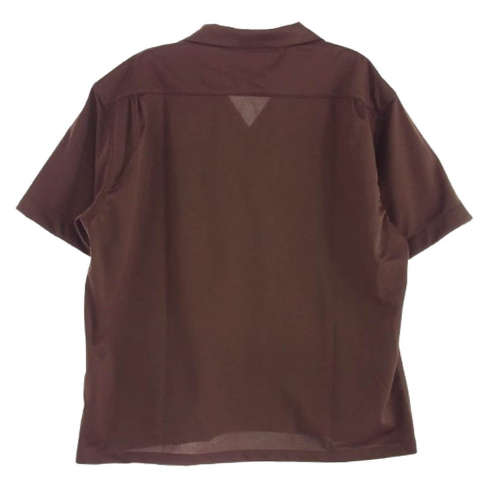 シュガーアンドコー SGR-SH15 beach resort shirt 半袖 オープンカラー RENGA レンガ ブラウン系 M【新古品】【未使用】【中古】