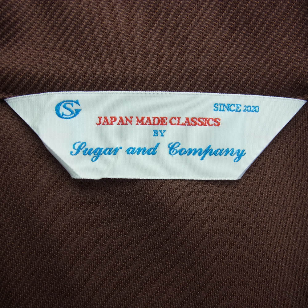 シュガーアンドコー SGR-SH15 beach resort shirt 半袖 オープンカラー RENGA レンガ ブラウン系 M【新古品】【未使用】【中古】