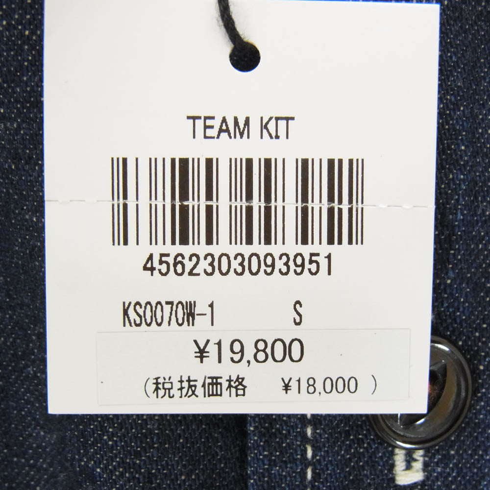 KATO カトー KS007 OW-001 デニム 長袖 シャツ インディゴブルー系 S【新古品】【未使用】【中古】