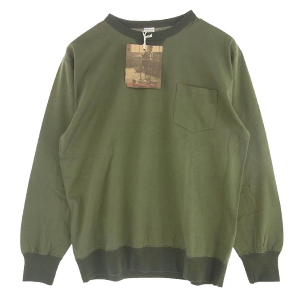 ワーカーズ 2 PLY Sweat Shirt スウェット 長袖 Tシャツ グリーン系 M【新古品】【未使用】【中古】