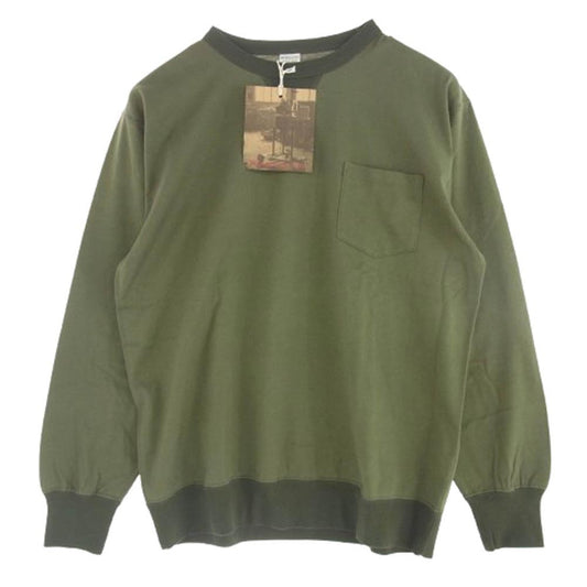 ワーカーズ 2 PLY Sweat Shirt スウェット 長袖 Tシャツ グリーン系 M【新古品】【未使用】【中古】