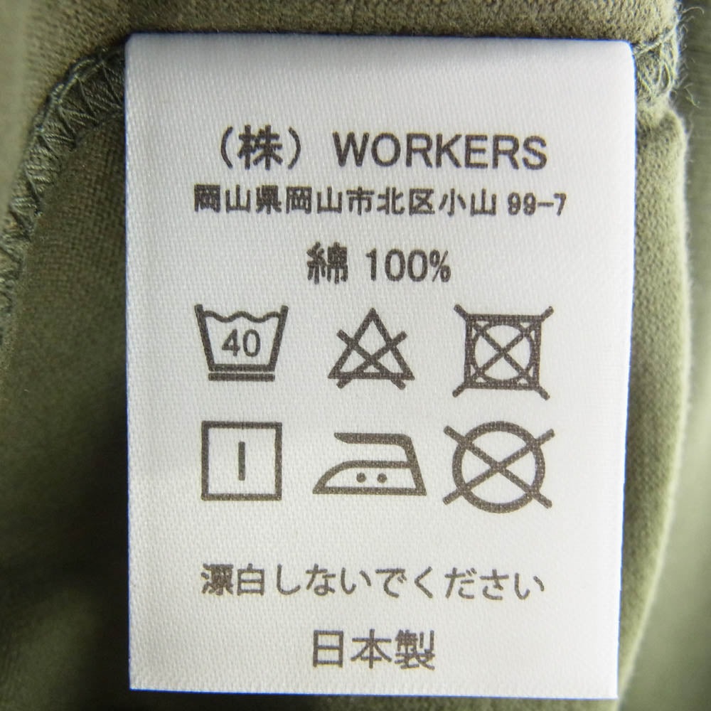 ワーカーズ 2 PLY Sweat Shirt スウェット 長袖 Tシャツ グリーン系 M【新古品】【未使用】【中古】