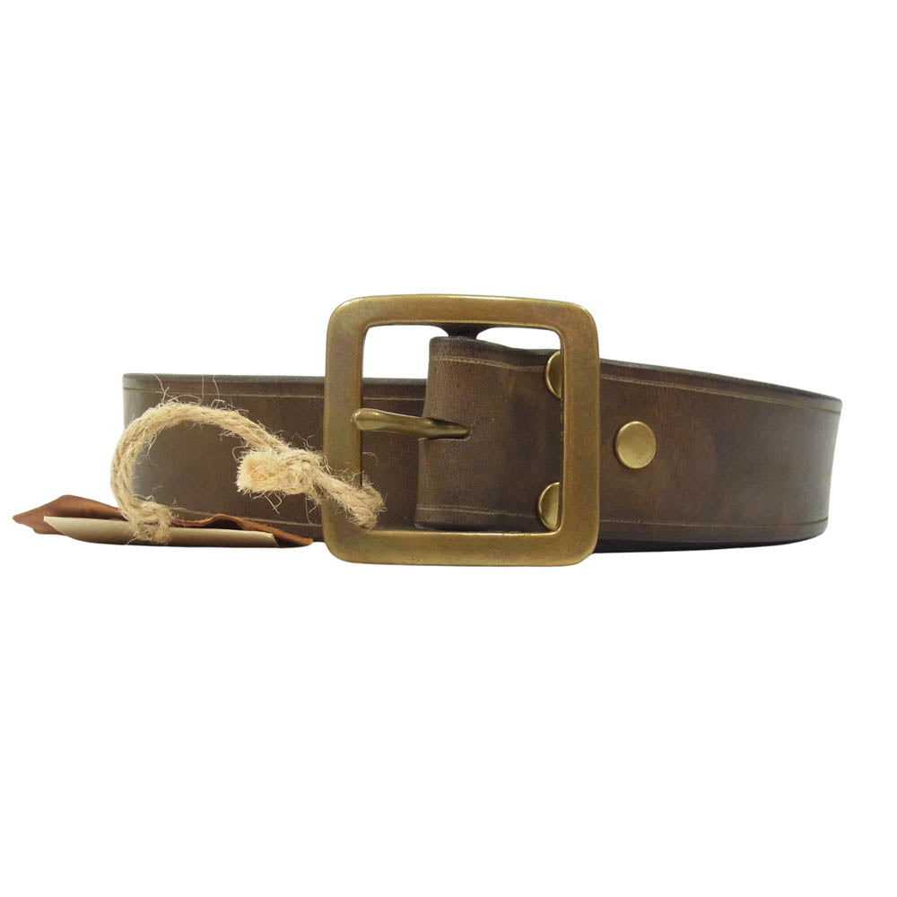 VASCO ヴァスコ VS-602 LEATHER GARRISON BELT レザー ベルト ダークブラウン系 XS【極上美品】【中古】
