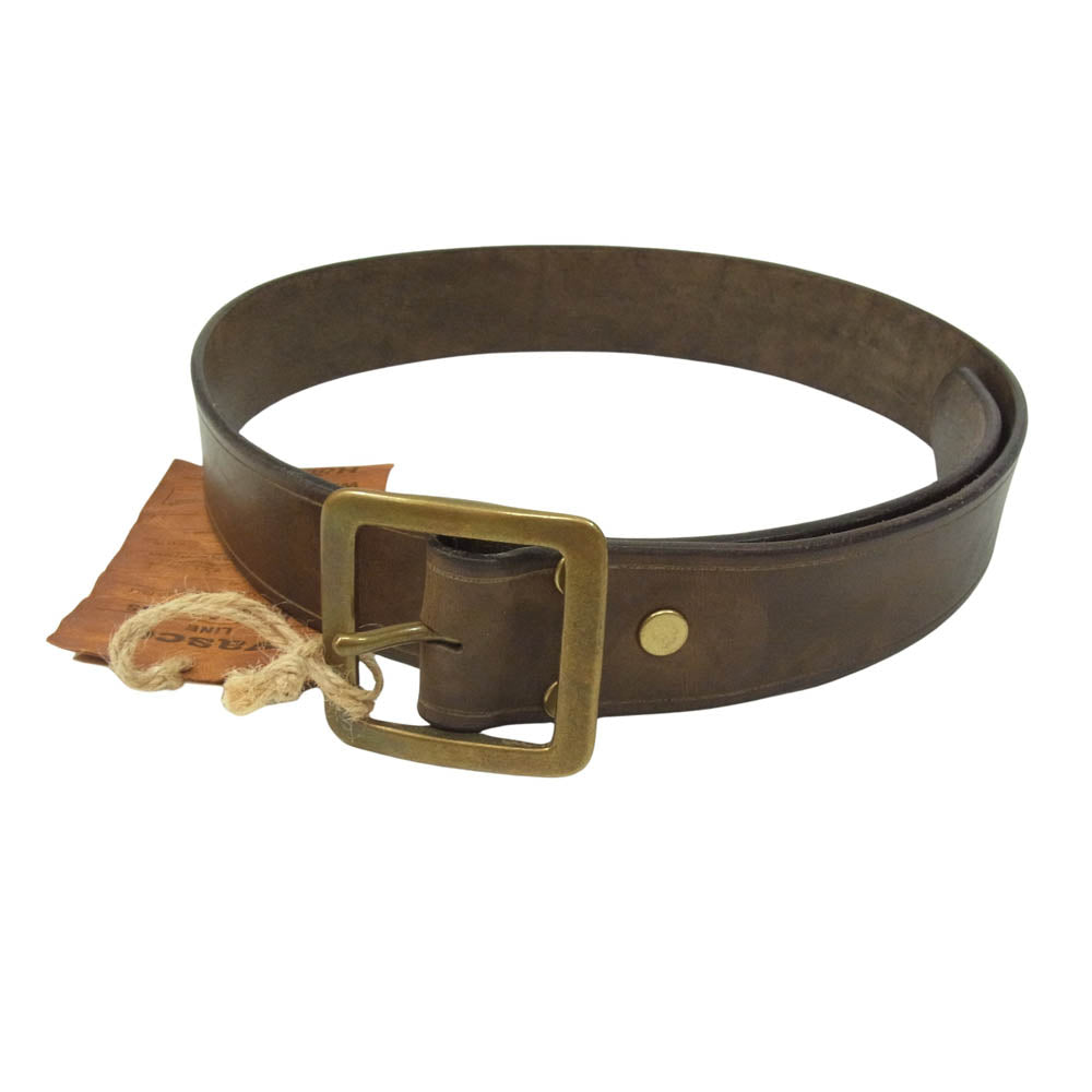 VASCO ヴァスコ VS-602 LEATHER GARRISON BELT レザー ベルト ダークブラウン系 XS【極上美品】【中古】